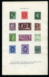 1923-24 First Portrait Issue: 15m and 200m overprinted 'CANCELLED' pasted in 'THE PHOTOGRAVURE PROCESS' booklet by B. Guy Harrison