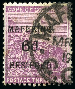 Stamp of South Africa » Mafeking 1900 Collection of overprints on COGH & Bechuanaland stamps on an album pages, with SG.1-14, incl. extra SG.1, 3, 3 & 7