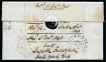 Stamp of Great Britain » 1840 2d Blue (ordered by plate number) 1840 (Dec 3) Entire from Settle to Leeds and prepaid in cash, then re-directed to London with the addition of 1840 2d blue pl.1