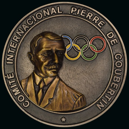 Stamp of Olympics » Pierre de Coubertin and the IOC "Comité Internacional Pierre de Coubertin" medal