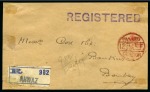 Stamp of Persia » Indian Postal Agencies in Persia Ahwaz: 1918 Envelope franked on reverse with King George