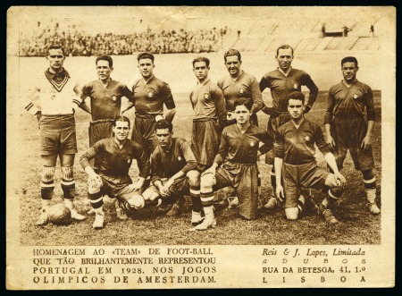 1928 Amsterdam collection of 21 picture postcards, mostly depicting FOOTBALL