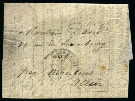 Stamp of France » Guerre de 1870-1871 1870, Lettre de Cherbourg du 29 Décembre envoyé par Boule de Moulins