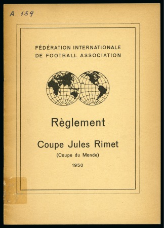 1950 World Cup official rules booklet, 13pp