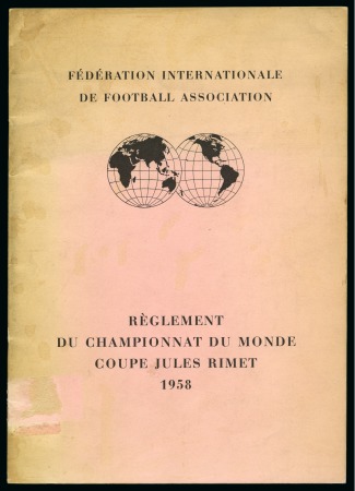 1958 World Cup official rules booklet, 25pp