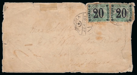 1885 (22.4) Envelope from Dongola to Hounslow, Middlesex,