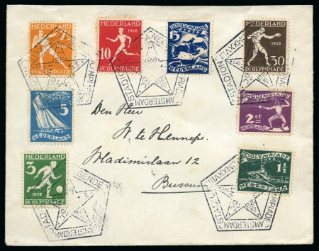 1928 Amsterdam pair of covers with the complete 1928 Olympics sets
