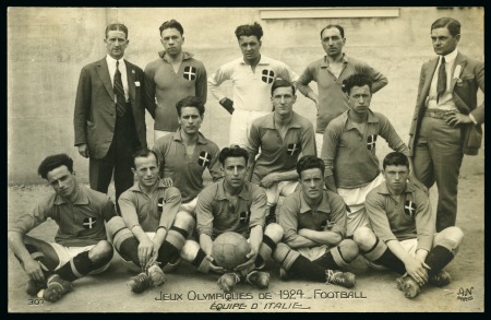 Stamp of Topics » Sport and Games » Football 1924 Paris: A. N. Paris picture postcard of the Italian football team