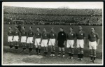 1950 World Cup: Photo postcard of the Swiss national team with the signatures of the players