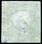 1859 Lapirot 2d blue, early impression, used with part oval bars cancel, position 10