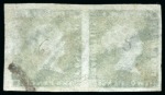 1848-59 Post Paid 2d indigo-blue, earliest impression, used pair