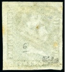 1848-59 Post Paid 2d blue, intermediate impression, position 4, used with "B53" barred oval