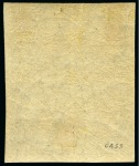 1849, Cérès 20c noir sur jaune en bloc de 4 neuf en coin de feuille