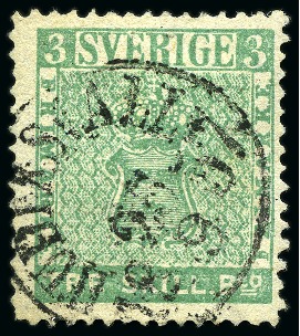 Stamp of Large Lots and Collections Sweden: 1855-1946 Attractive small assembly of unusual stamps purchased at auctions and still presented in their cards