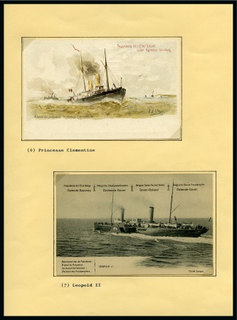 Stamp of Large Lots and Collections 1855-1982, Exhibition collection of SHIPS mounted on 100+ pages with stamps, covers, stationery, cancellations, etc.
