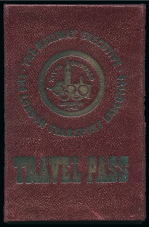 1948 London Olympic travel pass with Olympic logo embossed on leather cover