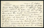 1923 Pierre de Coubertin handwritten message on an Comité International Olympique (IOC) printed postcard