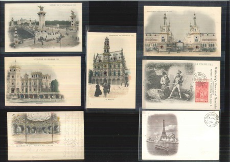 1900 Paris Universal Exposition group of 14 postcards