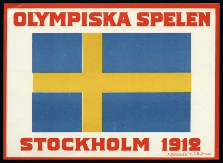 Stamp of Olympics » 1912 Stockholm » Memorabilia 1912 Stockholm luggage label with "OLYMPISKA SPELEN / STOCKHOLM 1912"