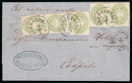 Stamp of Egypt » Austrian Post Offices » Alexandria 1867 (2.1) Entire from Alexandria to Constantinople,