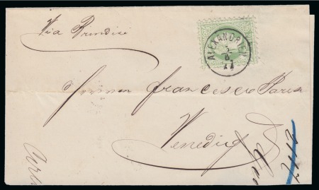 1877 (5.6) Cover to Venice, Italy, franked 1874 3s.