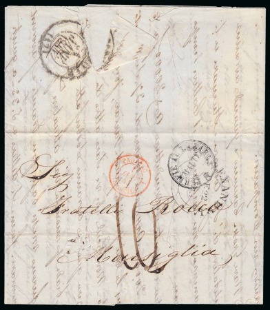 Stamp of Egypt » British Post Offices » Alexandria 1843 (22.12) Folded entire letter sheet from Alexandria