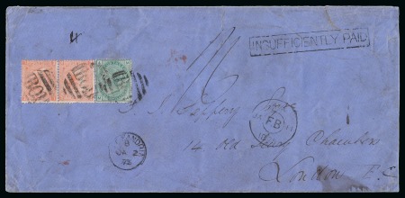 1875 (2.1) Large legal size envelope from Alexandria