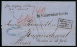 1863 Folded entire from Alexandria to Rapperschweil,