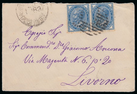 Stamp of Egypt » Italian Post Offices » Alexandria 1883 (20.1) Envelope from Alexandria to Livorno (28.1.1883),