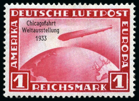 1933 Zeppelin Chicagofahrt mint set of three