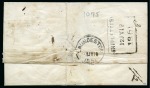 1851 (Apr 30) Entire from Port Louis to VAN DIEMEN'S LAND (Tasmania) with "PAID" circle hs