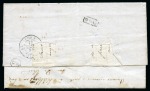 1840 (Oct 26) Entire from Port Louis "via Bourbon" (Réunion) to France, with Mauritius double circle despatch cds