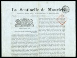 Stamp of Mauritius » Pre-Stamp & Stampless Postal History 1828-43, Group of gazettes all with "MAURITIUS & DEPENDENCIES" cachets with crowned "G III R" inside and red diamond "INTERNAL REVENUE / MAURITIUS" with GR cypher inside
