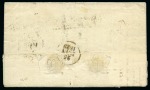 1829 (Feb 18) Entire from Mauritius to France with "MAURITIUS / POST OFFICE" hs