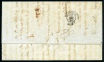 Stamp of Mauritius » Pre-Stamp & Stampless Postal History 1851 (Feb 11) Entire from France to Mauritius with black "Foreign Letter" hs struck on arrival