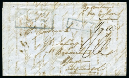 1850 (Dec 13) Entire from Mahébourg to England