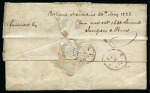 1823 Entire from India to England "via Mauritius" with ms notation on reverse "Forwarded by Your most obdt noble servants / Sampson & Prince"