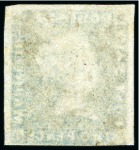 1849-54 Post Paid 2d blue, position 4, used with "2" numeral
