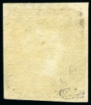 1852-54 Post Paid 1d. orange-vermilion, position 5, used with "3" numernal