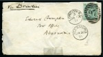 Stamp of Egypt » British Post Offices 1871 & 1873, Two covers with one from the British Post Office in Alexandria and one incoming to BPO in Alexandria