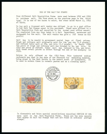 Stamp of Egypt » Revenues 1887-1949, Small group of used revenues