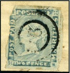 Stamp of Mauritius » 1848-59 Post Paid Issue THE ONLY 'POST PAID' PIN-PERF EXAMPLE RECORDED