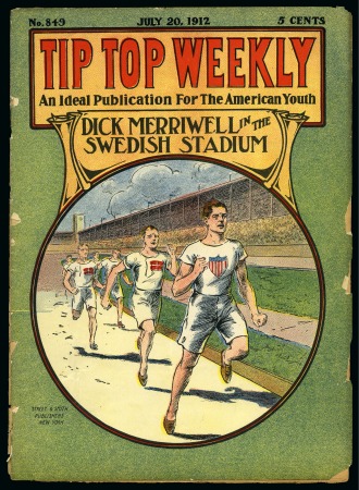 Stamp of Olympics » 1912 Stockholm » Memorabilia 1912 Stockholm: Tip Top Weekly magazine containing the article "Dick Merriwell in the Swedish Stadium"