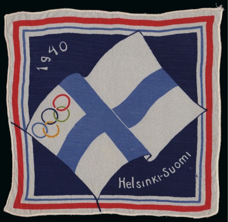 Stamp of Olympics » 1940 Helsinki (Cancelled) Group of six different handkerchiefs for the Games