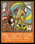1912 Olympics Stockholm vignette in Czech language