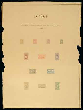 Special printing by the printer of the complete set from the original dies in the issued colours on a large presentation sheet for the 1900 Paris exhibition