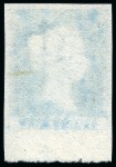 1841 2d Blue trial without corner letters, lower marginal