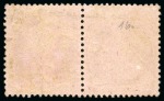 Stamp of France » Emission Cérès 1871-72 1873, Cérès dentelé 10c brun sur rose en paire TETE-BECHE
