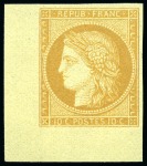 Stamp of France » Siège de Paris 1870, Type Siège 10c bistre-jaune et 20c bleu, en réimpression