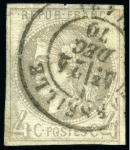 Stamp of France » Emission de Bordeaux 1870, Émission de Bordeaux 4c gris, report 1